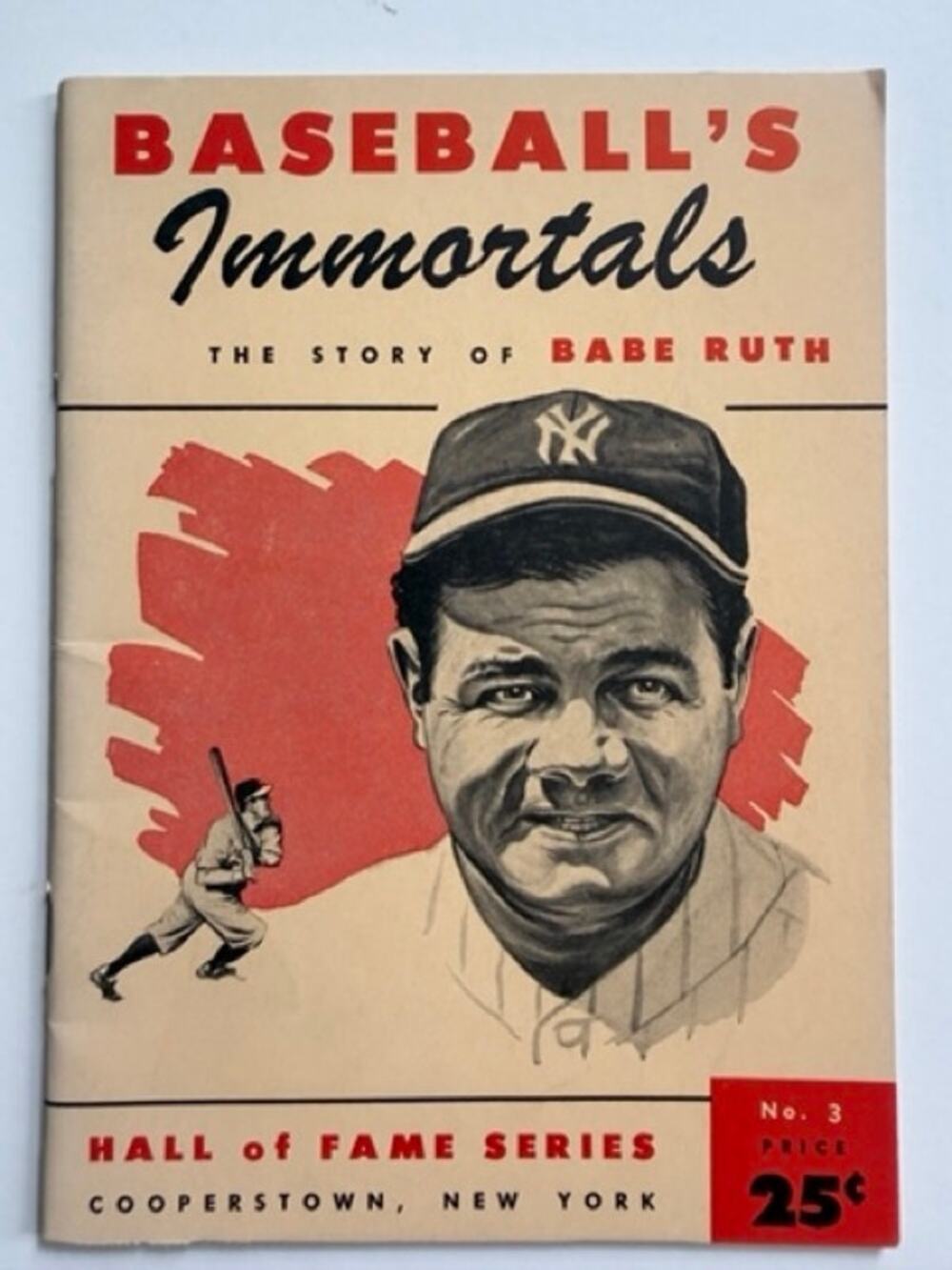 RARE 1953 Baseball's Immortals Babe Ruth Booklet Hall of Fame New York Yankees